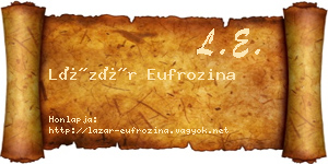 Lázár Eufrozina névjegykártya
